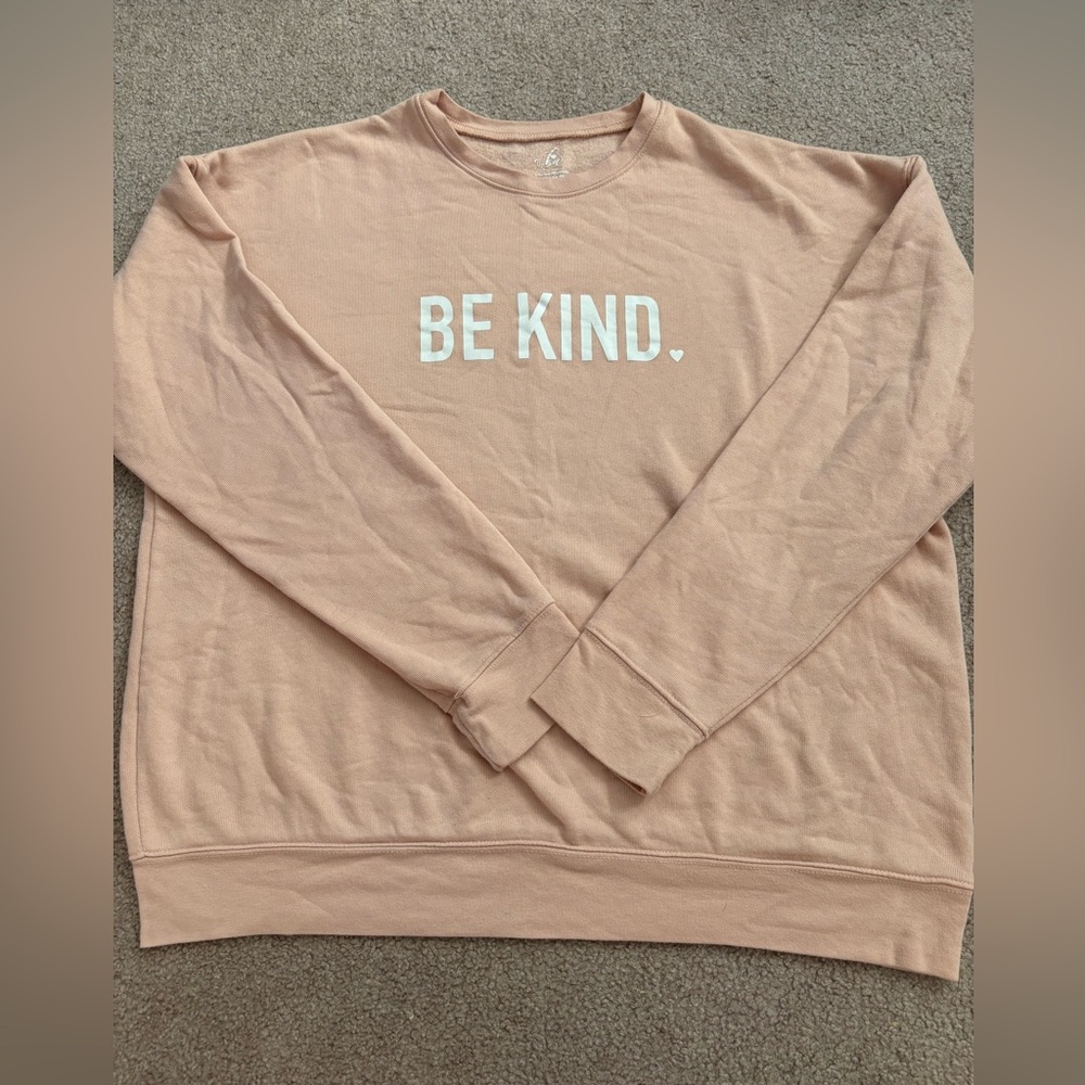 Blonde Ambition Women's Peach ‘Be Kind' Sweater